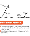 Installation guide for Heavy Duty Forged Steel Tent Stakes 8 Inch Kit With Storage Bag 8 16 32 Pack Camping Gear Built Tough.