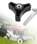 Get Your Mower Handle Locked Up Tight With This Heavy Duty Knob And Bolt Triangle Screw Replacement Kit For Mountfield And Most Lawn Machines Made Easy Fix That Wobbly Handle Today. black plastic triangle knob and steel bolt for lawn mower handle replacement