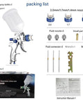 Built Tough Pneumatic Hvlp Paint Spray Gun With 600Cc Cup And Interchangeable 1.4Mm 1.7Mm 2.0Mm Nozzles packing list with accessories.