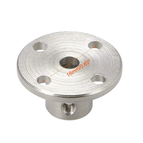 4mm Inner Diameter Rigid Flange Shaft Coupling For Motors And DIY Projects, Rock Solid 10mm Outer Cylinder, base with mounting holes