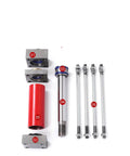 Disassembled view of Double Acting Tie Rod Hydraulic Cylinder For Lifting And Positioning Heavy Duty Workhorse Lifter HOB125X50 To HOB125X1400