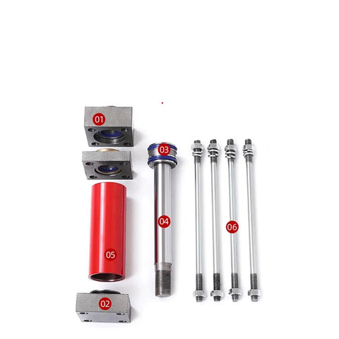 Components of Beefed Up Heavy Duty Double Way Tie Rod Hydraulic Cylinder Kit For Lifting, Rugged Industrial Grade