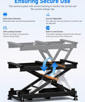 DIHOOL electric scissor lift table, black steel frame with lifting arms