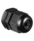 Front view of PG11 Waterproof Nylon Cable Gland Joint with Adjustable Locknut for 5 to 10 mm Cable Built for Tough Jobs IP68 Sealed