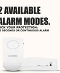 Two Pack Door Handle Alarm With 130dB Vibration Trigger, Super Loud Home Security Alarm For Doors, Keeps Nosy Intruders At Bay And Kids Safe, Great For Toddlers, Elderly, Hotels, Travel, And Bedrooms, Easy Setup. 2 alarm modes