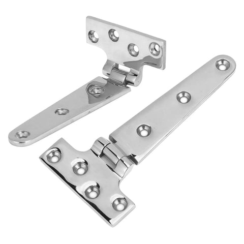 Beefy Heavy Duty 316 Stainless Steel T Shape Door Hinge For Marine Lids Hatches Compartments And Doors 6 By 3 Inch Rustproof
