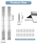 Diagram showing 12 Inch Stainless Steel Piano Hinges 2 Pack with Countersunk Holes and 24 Stainless Steel Screws, dimensions labeled.