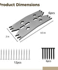 Solid 6 Pc Stainless Steel Slab Clamping Plates For Heavy Woodworking Jobs Keep Planks Flat And Secure With dimensions 4.3in x 2in.