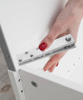 Person installing Hidden Door Hinge Kit 360 Degree Rotation Concealed Pivot Hardware for Secret Doors Bookcases Heavy Duty Stainless Steel