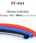 Workhorse Air Component Hose 4Mm 6Mm 8Mm Flexible Pneumatic Pipe Tubing Heavy Hitter Pro Level Gear For Air Compressor Builds Smooth Flow Orange 6mm x 4mm size