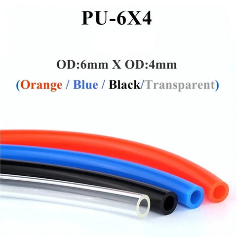 Workhorse Air Component Hose 4Mm 6Mm 8Mm Flexible Pneumatic Pipe Tubing Heavy Hitter Pro Level Gear For Air Compressor Builds Smooth Flow Orange 6mm x 4mm size
