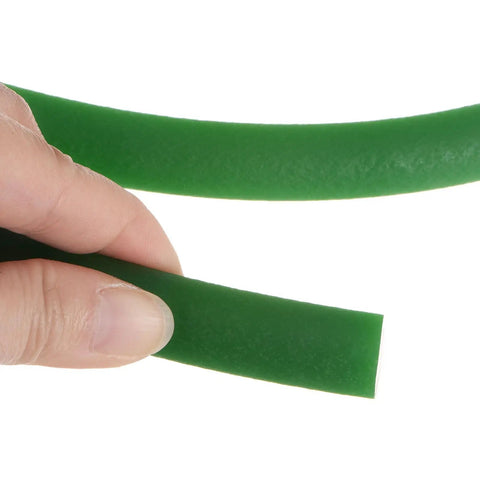 Close-up of Green 15mm Diameter Round Belt 3.3ft Length Rough Surface Polyurethane Urethane Belt For Drive Transmission High Tension