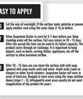 Application steps for Natural Stone Sealer Protector For Concrete Granite Marble Slate Soapstone Countertops 8 Oz