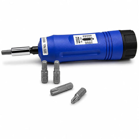 21 Piece Adjustable Torque Screwdriver Set With 1 Quarter Inch Drive Long Reach Shank Inch Pounds Precision Meter Includes Philips and Hex Bits