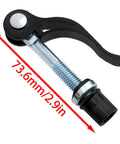 Rugged Aluminum Alloy Bike Seat Clamp Set M8x65 Bolt For Quick Seat Post No Fuss Hand Install 73.6mm long black finish