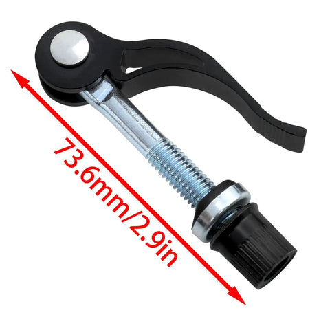 Rugged Aluminum Alloy Bike Seat Clamp Set M8x65 Bolt For Quick Seat Post No Fuss Hand Install 73.6mm long black finish