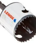 Lenox bi-metal hole saw with arbor, 2-1/16-inch, front view