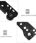 Close-up of Stainless Steel Drawer Slide Rail Replacement Kit with back plate and roller details for easy installation