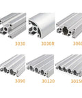 Hella Solid T Slot Aluminum Extrusion Profile Guide Rail Bar for CNC Router and 3D Printer Frame, sizes 3030, 3030R, 3060, 3090, 30120, 30150.