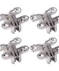 4 Hidden Cross Hinges For Doors 4 Pack 180 Degree Opening Stainless Steel Satin Finish Invisible Gate Hinges