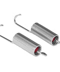 Grab This Solid Set Of Killer Replacement Tension Springs For Recliner Sofa Chair Pull Cord Mechanism Quick Swap Top Shelf Heavy Duty Steel Coils Silver Furniture Hardware Pack Of Two, showing two heavy-duty silver tension springs.
