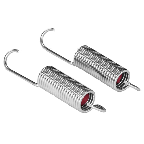 Grab This Solid Set Of Killer Replacement Tension Springs For Recliner Sofa Chair Pull Cord Mechanism Quick Swap Top Shelf Heavy Duty Steel Coils Silver Furniture Hardware Pack Of Two, showing two heavy-duty silver tension springs.