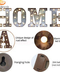 Rugged Rust Finish Led Marquee Letters Vintage Industrial Wall Deco With Glowing Bulbs Diy Lighting Flex for Home decor