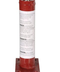 Heavy-Duty Basement Floor Jack With 16 Inch Lift Height And 9,738 Pound Capacity In Red Steel, telescoping brace, turning bar visible