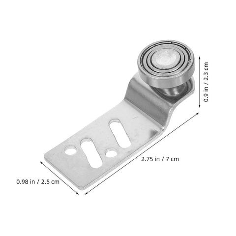 Stainless Steel Sliding Door Pulley With Ball Bearings 23mm Axle Diameter, suitable for industrial and warehouse use, shown from an angle.