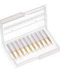 uxcell 10-piece titanium-coated carbide end mill set, 0.2 mm diameter, 1/8 inch shank for PCB engraving