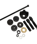 Badass 14 Piece Wheel Bearing Puller Extractor Tool Set For Car And Bike Repair With Steel Parts For Removing Bearings Easy Install On 0.75 Inch 25mm And 1 Inch Sizes Save Cash Doing Your Own Garage Work Without Headaches For Pros Loving Quick Fixes. black steel bearing puller set with rods, adapters, washers, and nuts