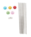 Stainless Steel M4 Threaded Rods And Nuts Kit With 5 Knobs 10 Rods And 10 Hex Nuts For DIY fairy garden stakes