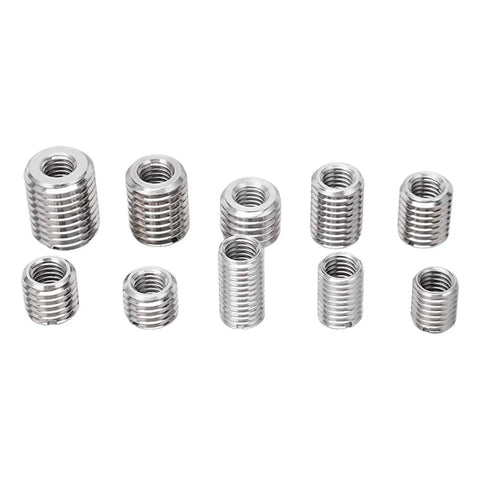 DIY Friendly Pro Grade Threaded Insert Kit With 33 Pieces M8x1.25 stainless steel self tapping reducer nut sleeves for wood furniture