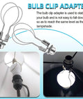 Clip On Lampshade Adapter With Finial Included Durable Metal Lamp Shade Holder For Clip On Light Bulbs Silver Finish