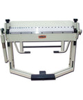 Front view of 50 Inch Box and Pan Brake for 14 Gauge Mild Steel, featuring 12 fingers and dual end knob pressure controls