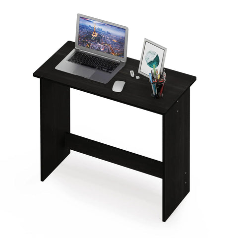 Compact Study Desk With 31.3 Inch Wide Tabletop For Homework, Work, And Light Gaming, Espresso Finish Computer Desk With Soft Edges And Space Saving Design
