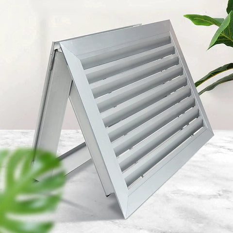Two Sided Aluminum Louvered Door Vent 20 By 12 Inches For Interior Doors Silver Air Vent Grille For Bathroom Garage And Cabinets Easy Install No Sweat Durable Decorative Frame Quiet Fresh Air Flow
