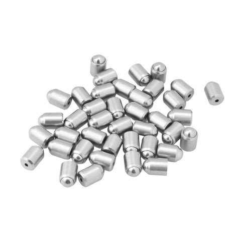 Forty Piece Heavy Duty Stainless Steel Press Fit Ball Plungers Bullseye Precision Smooth Rebound cabinet door locks in stainless steel.