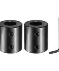 Rigid Heavy Duty Shaft Coupling Seven Eighths Inch Bore One And Three Quarters Inch Outer Diameter Two Inch Length Black Oxide Plated Steel
