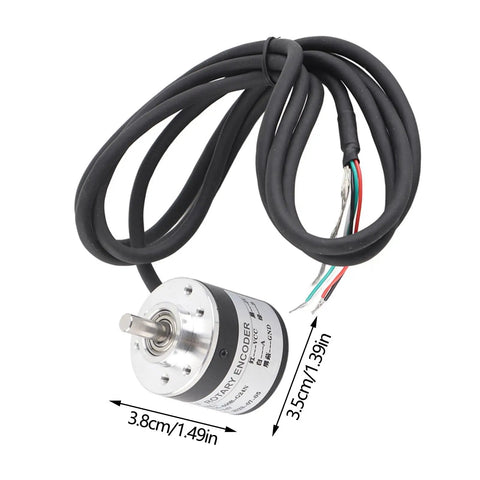 600 Pulses Per Revolution AB Duplex 6mm Shaft Incremental Rotary Encoder for feedback in robotics and DIY projects