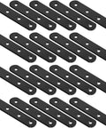 8 Pack Black Flat Mending Plates Brackets 3.8 Inch Stainless Steel Heavy Duty Repair Joining Plates For Wood Furniture With Screws 304 Stainless