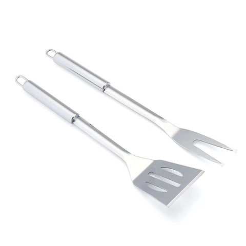 4 Piece Stainless Steel BBQ Grilling Tool Set With Carry Bag Rust-Resistant And Dishwasher Safe spatula and grill fork