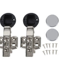 Glass Door Damping Buffer Hinge 2 Pack Stainless Steel 201 Cabinet Hinge For Glass Cabinets And Bookcases
