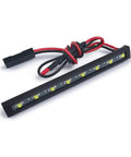 Hella Sick Metal Roof Rack And Luggage Carrier Fits 1 24 Scale RC Crawlers Compatible With Axial Scx24 Gladiator Off Road Truck Upgrade Gear And Spare Parts featuring LED light bar with wires.