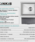 Diagram showing Undermount Bar Sink 13 By 15 Inch Single Bowl For Prep Kitchen, usage scenarios, and placement guidelines.