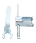Heavy Duty Pro Fire Sprinkler Head Removal Wrench Two Piece Kit Steel Installation Tool For Concealed And Standard Commercial Jobs With Thread Cap And No Hassle Grips, showing both wrenches.
