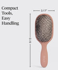 Smooth And Polish Dope Dual Bristle Hair Brush For Detangling And Shine With Vegan Boar And Nylon Bristles, Terracotta Finish