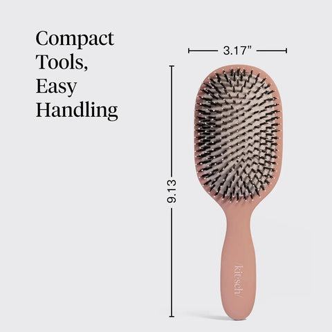 Smooth And Polish Dope Dual Bristle Hair Brush For Detangling And Shine With Vegan Boar And Nylon Bristles, Terracotta Finish