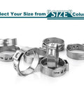 50 Pack One Half Inch PEX Cinch Clamps Stainless Steel Rings Pinch Clamps For PEX Tubing Pipe Fitting Connections Premium 304 Stainless