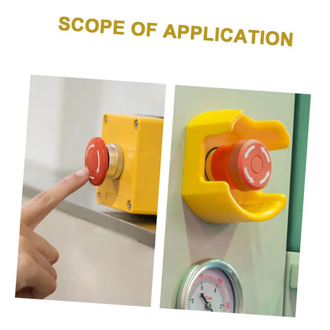 2 Pack Transparent Switch Safety Guard Covers For Laundry Machines Emergency Start Button Protectors With Clear View